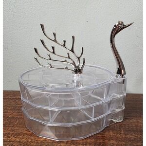 Swan Jewelry Box Multi-Layer Necklace Box Transparent Earrings Display Box